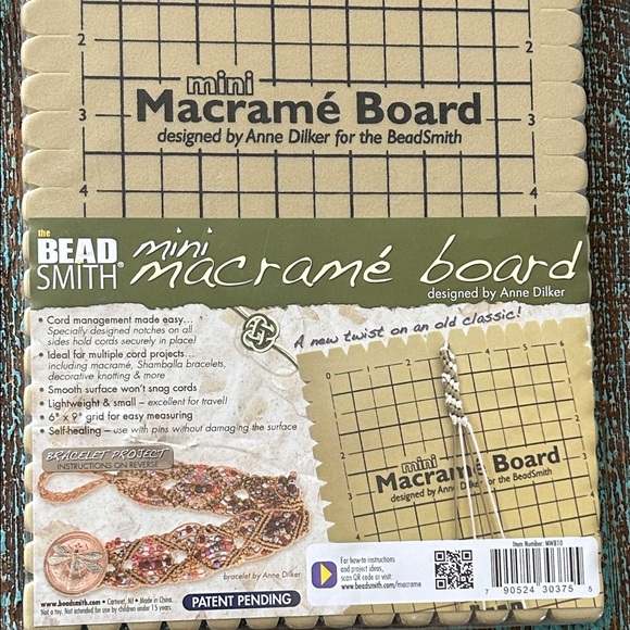 NWT the bead smith Mini Macramé Board - Cream - Picture 4 of 5